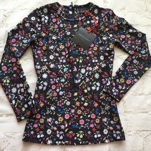 Cynthia Rowley Rashguard Mini Floral Print XS NWT